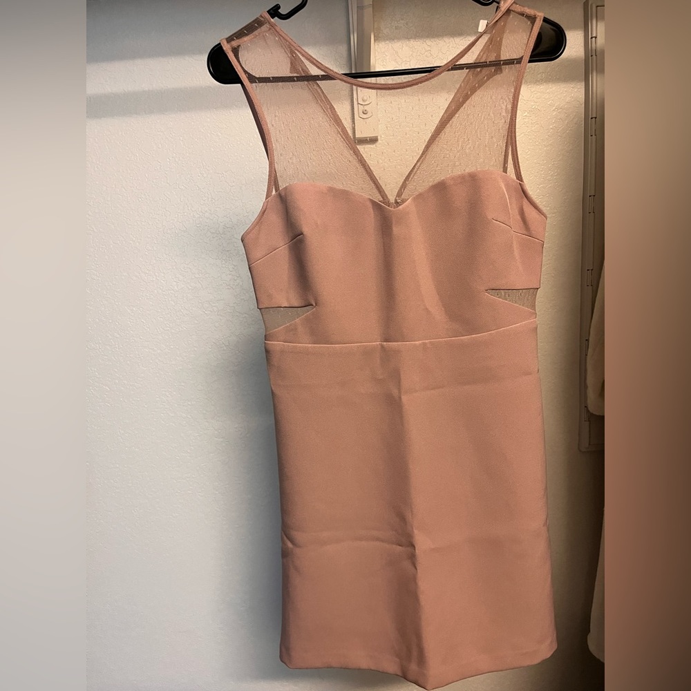 Express blush babydoll dress